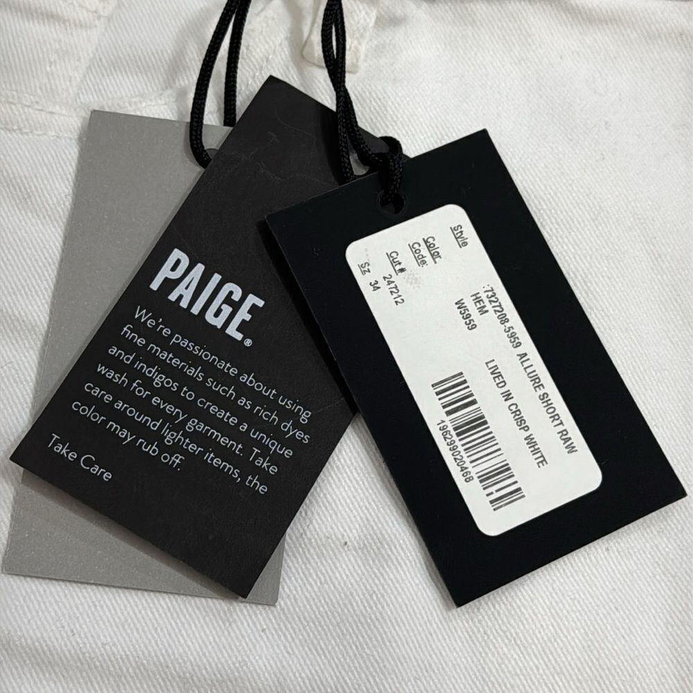 NWT PAIGE Women's Flaunt Ultra High Rise Slightly a Lined Waist Shorts Size 34 - Picture 3 of 11